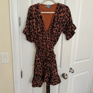 Gianni Bini Cheetah Print Wrap Dress